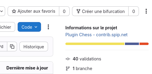 Capture d'écran de l'affichage du lien vers la documentation d'un plugin